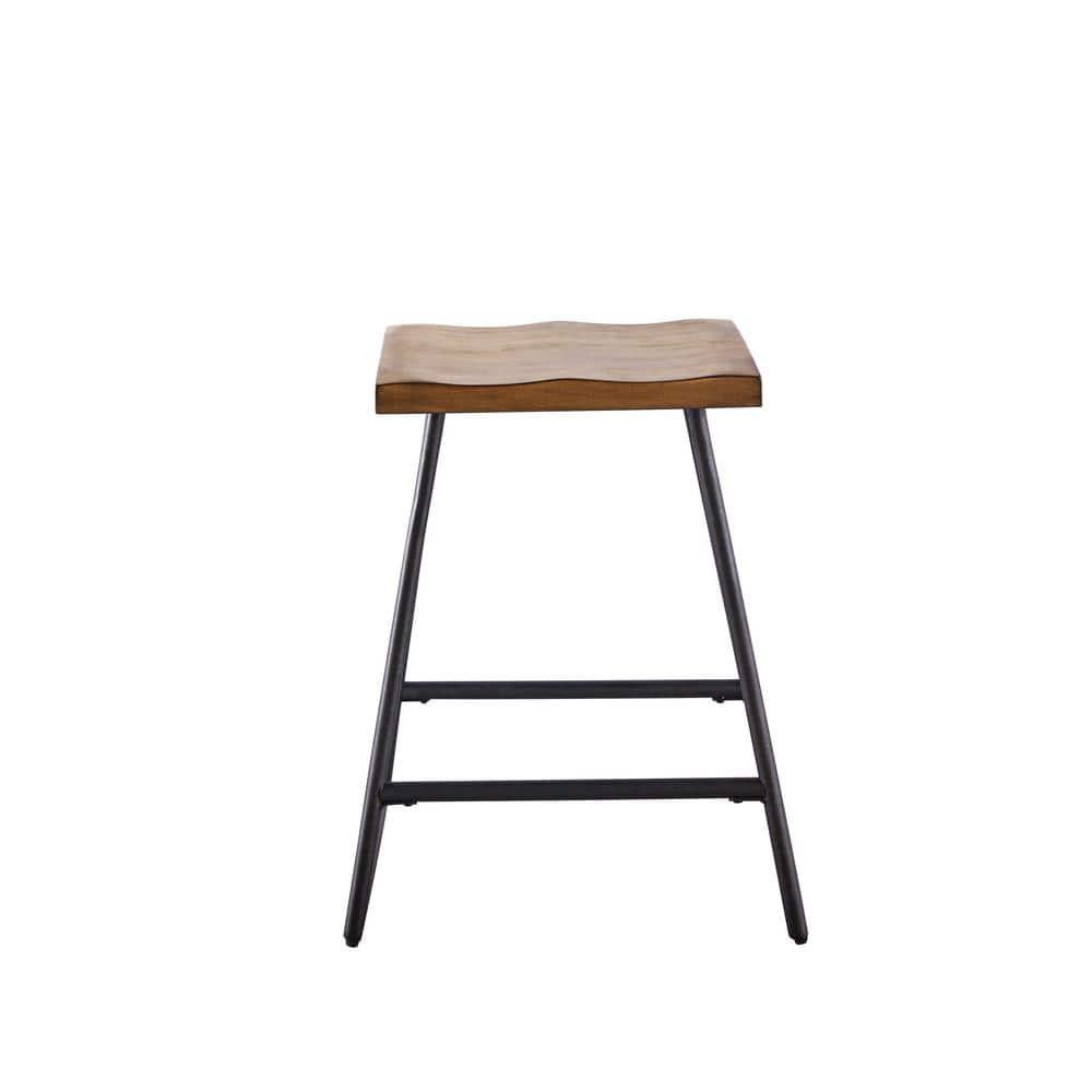 5pc Landon Counter Height Dining Set Golden Brown - Steve Silver Co.: Modern Metal Frame, 4 Stools, No Extension