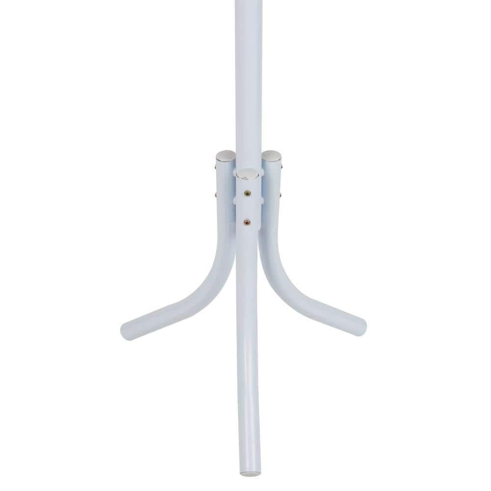 Mind Reader 3-Tier Standing Coat Rack, 11 Hooks, White