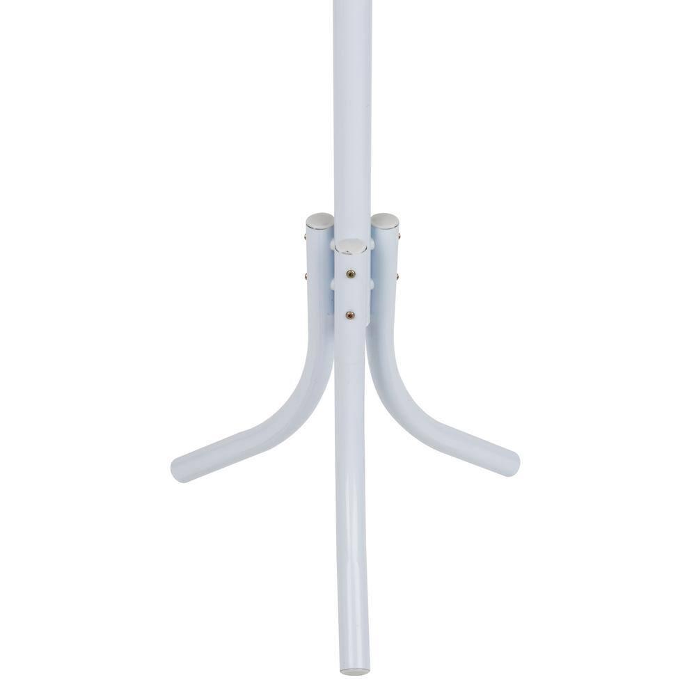 Mind Reader 3-Tier Standing Coat Rack, 11 Hooks, White