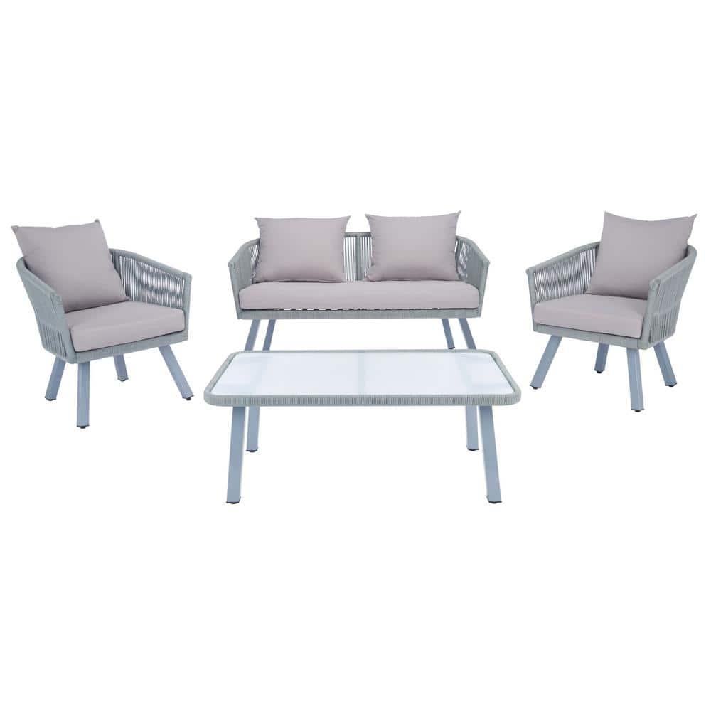Highland Dunes Oropeza 4 - Person Patio Conversation Sets with Cushions