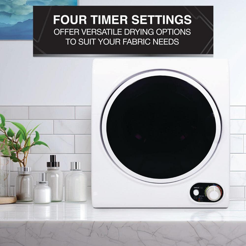 Urban Living 1.5-cu. ft. Compact Electric Dryer, Small Portable Clothes Dryer for Apartment and Small Spaces in White