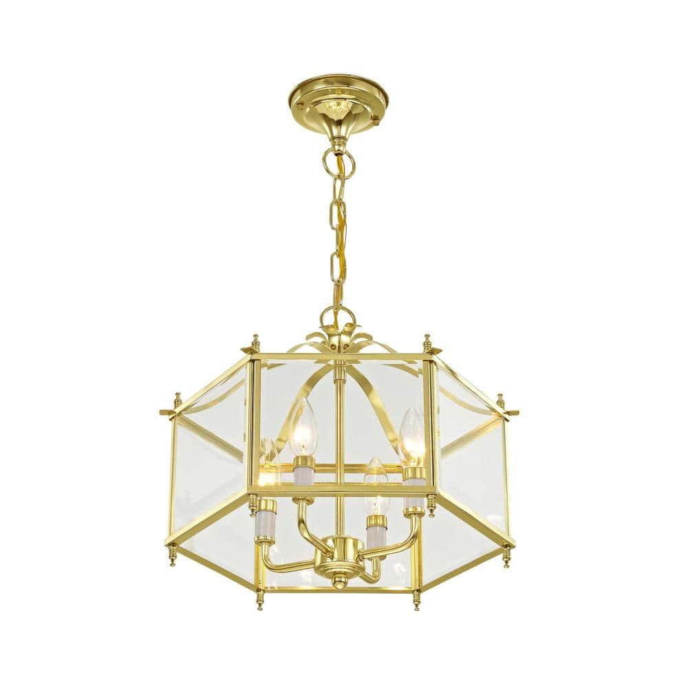 Livex Lighting Livingston 4 - Light Pendant in  Polished Brass