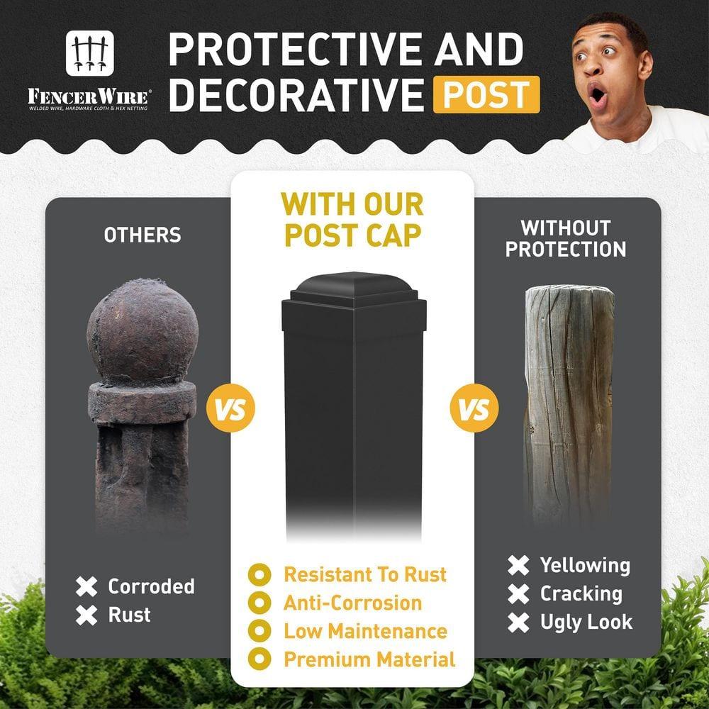 5 ft. x 6 ft. Heavy Duty Flat Top Metal Fence Panel, Anti-Rust Decorative Garden Fence Panel (Pack of 10)