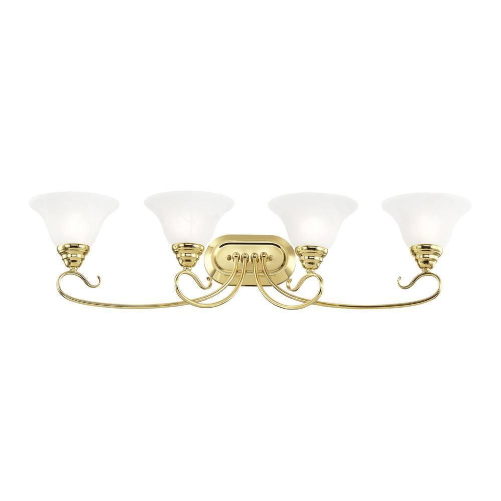 Livex Lighting Coronado 4 - Light Vanity in  Polished Brass