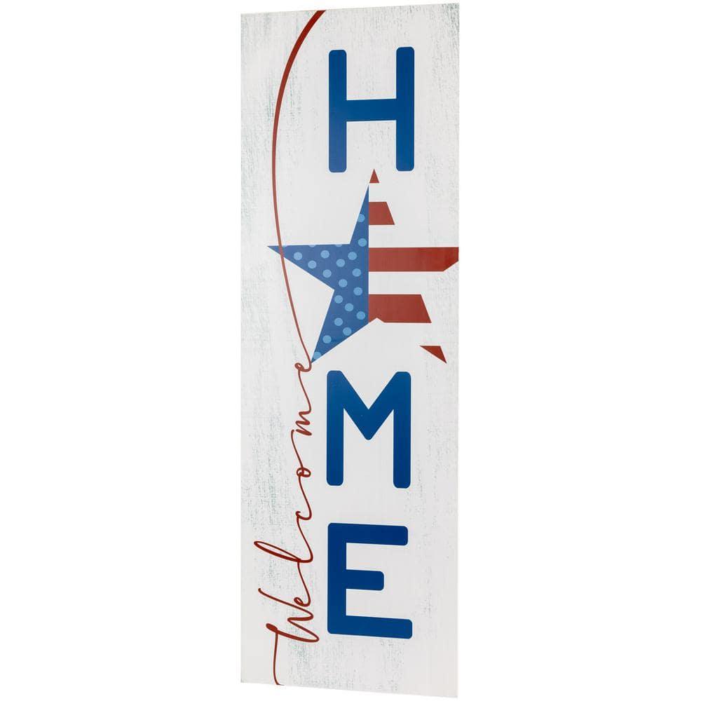 Northlight Americana "Welcome Home" Wooden Porch Board Sign Decoration - 35.75"