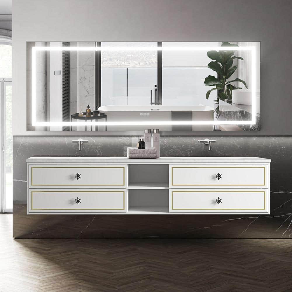 AMANI Eleen 96 In. W X 23 In. D X 22 In. H Bath Vanity Cabinet Without Top