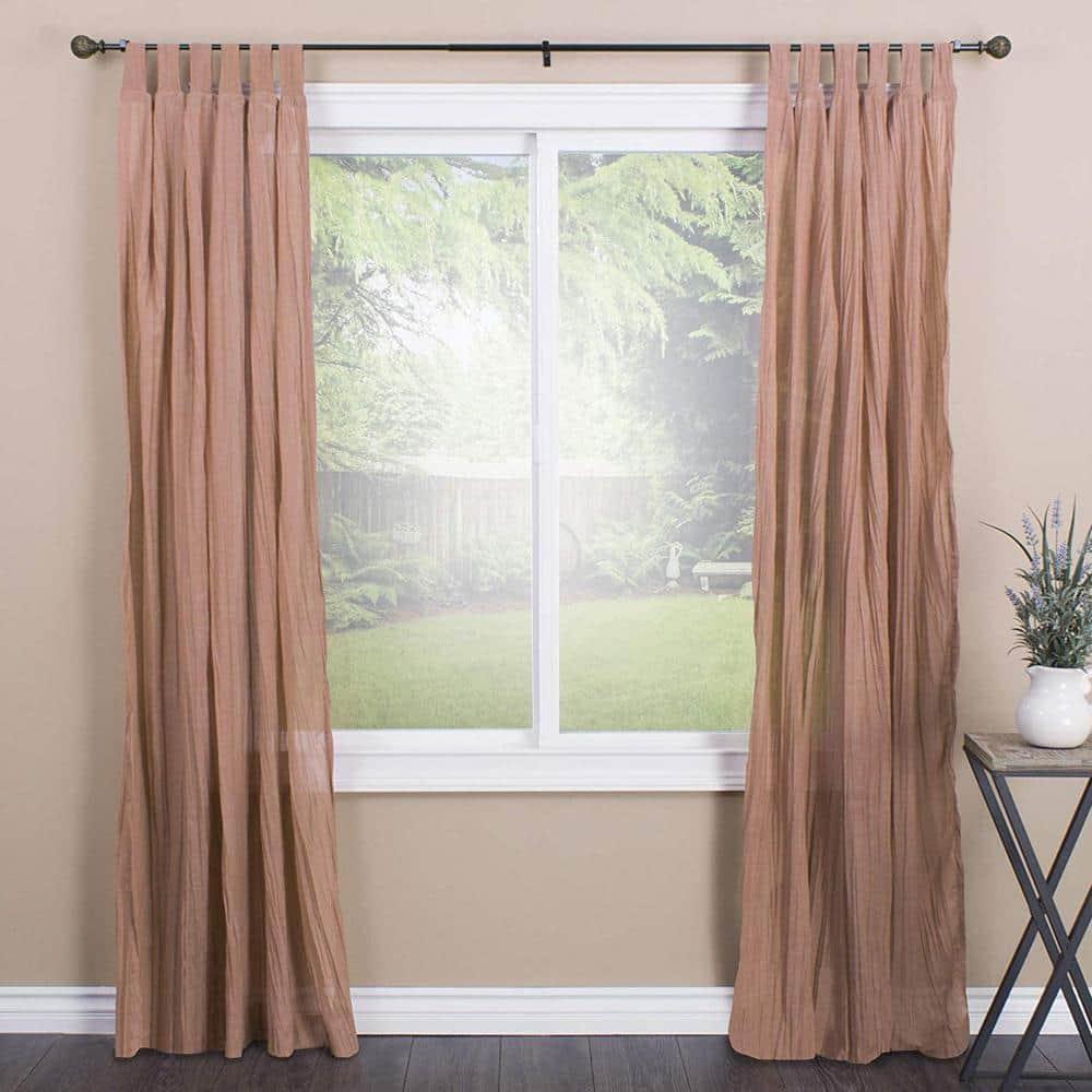Decopolitan 5/8" Facet Ball Curtain Rod Set, 86 to 128 Inches, Vintage Bronze