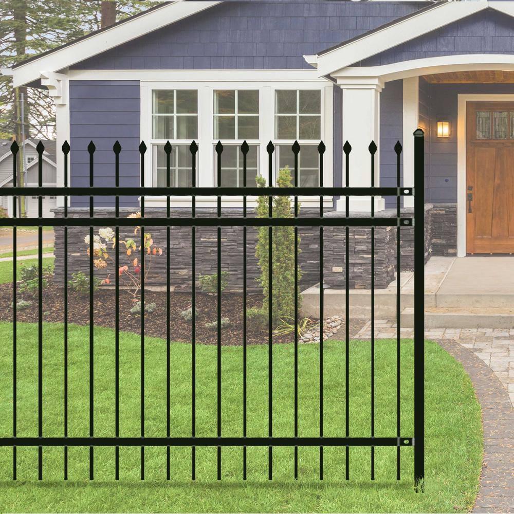 ALEKO 60'' H x 93'' W Black Stainless Steel Fencing