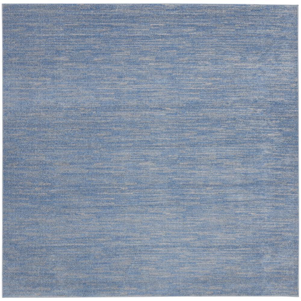 Nourison Nourison Essentials NRE01 Indoor/outdoor Area Rug - Blue/Grey 9' x square