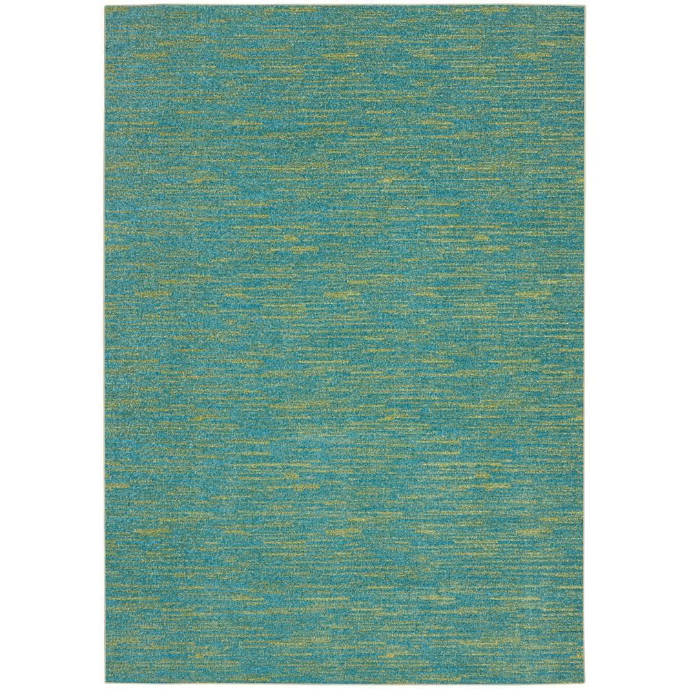 Nourison Nourison Essentials NRE01 Indoor/outdoor Area Rug - Blue Green 4' x 6'