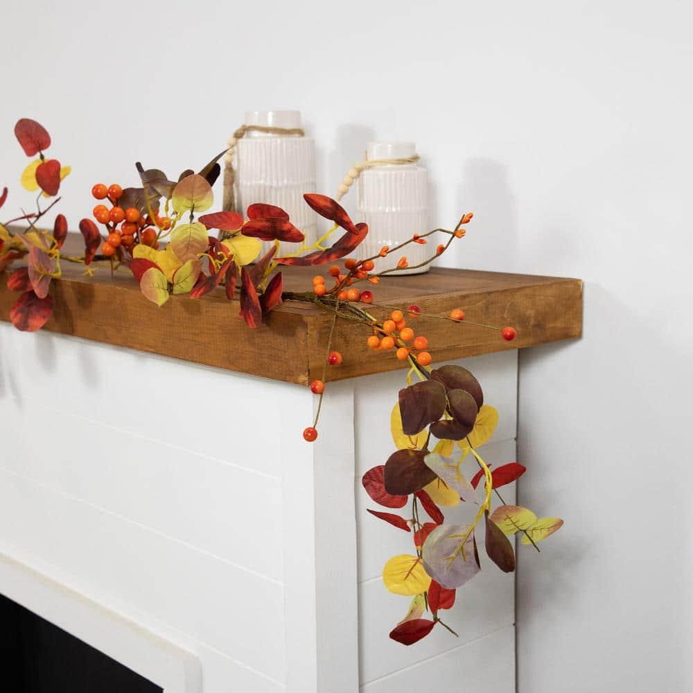 Northlight Seasonal 5' x 8" Berries and Maple Leaves Artificial Fall Harvest Garland Unlit
