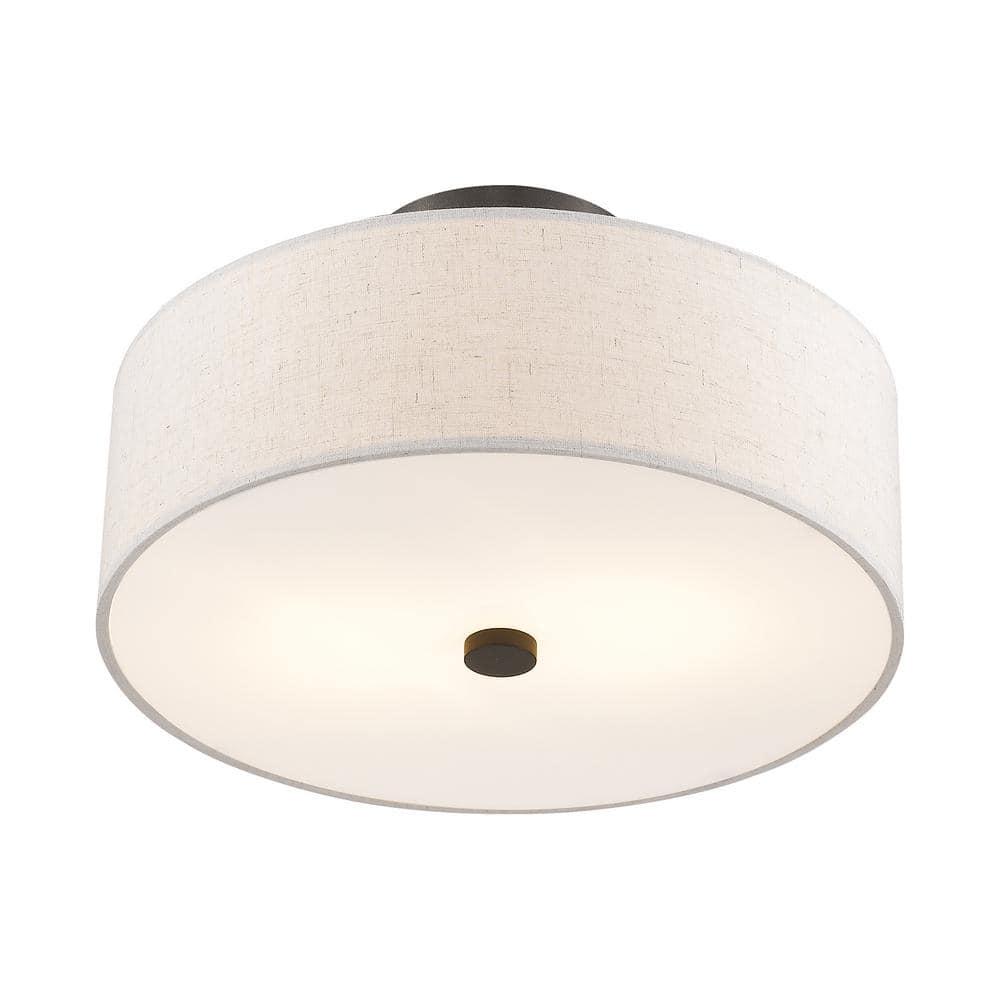 Livex Lighting Meridian 2 - Light Semi-Flush Mount in  English Bronze