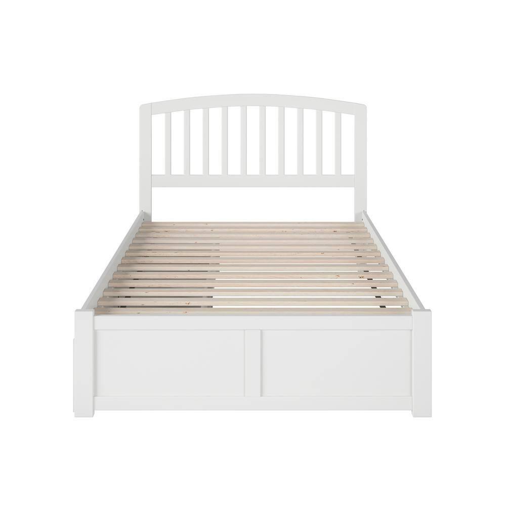 Richmond Platform Bed with Flat Panel Foot Board and 2 Urban Bed Drawers in, Multiple Colors and Sizes