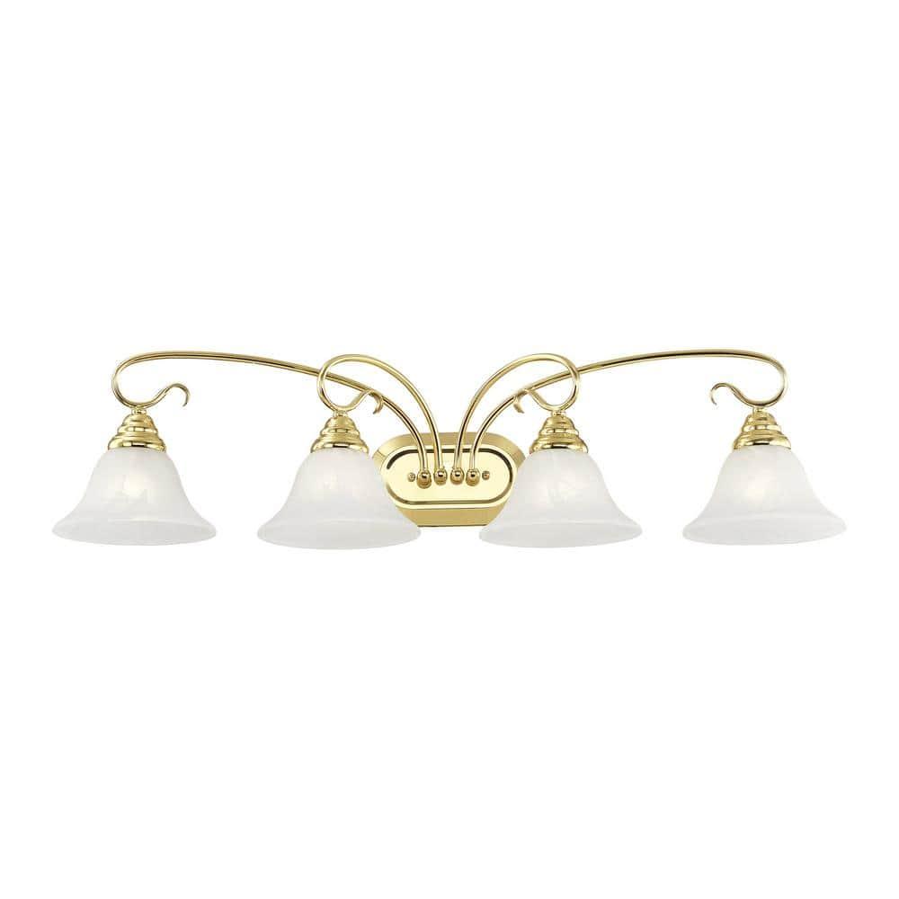 Livex Lighting Coronado 4 - Light Vanity in  Polished Brass