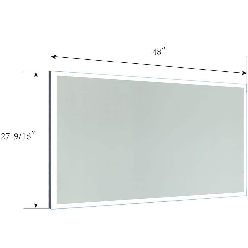 Vanity Art VA3D-48 LED Bathroom Mirror with Touch Sensor - 48 x 24 x 1 in.