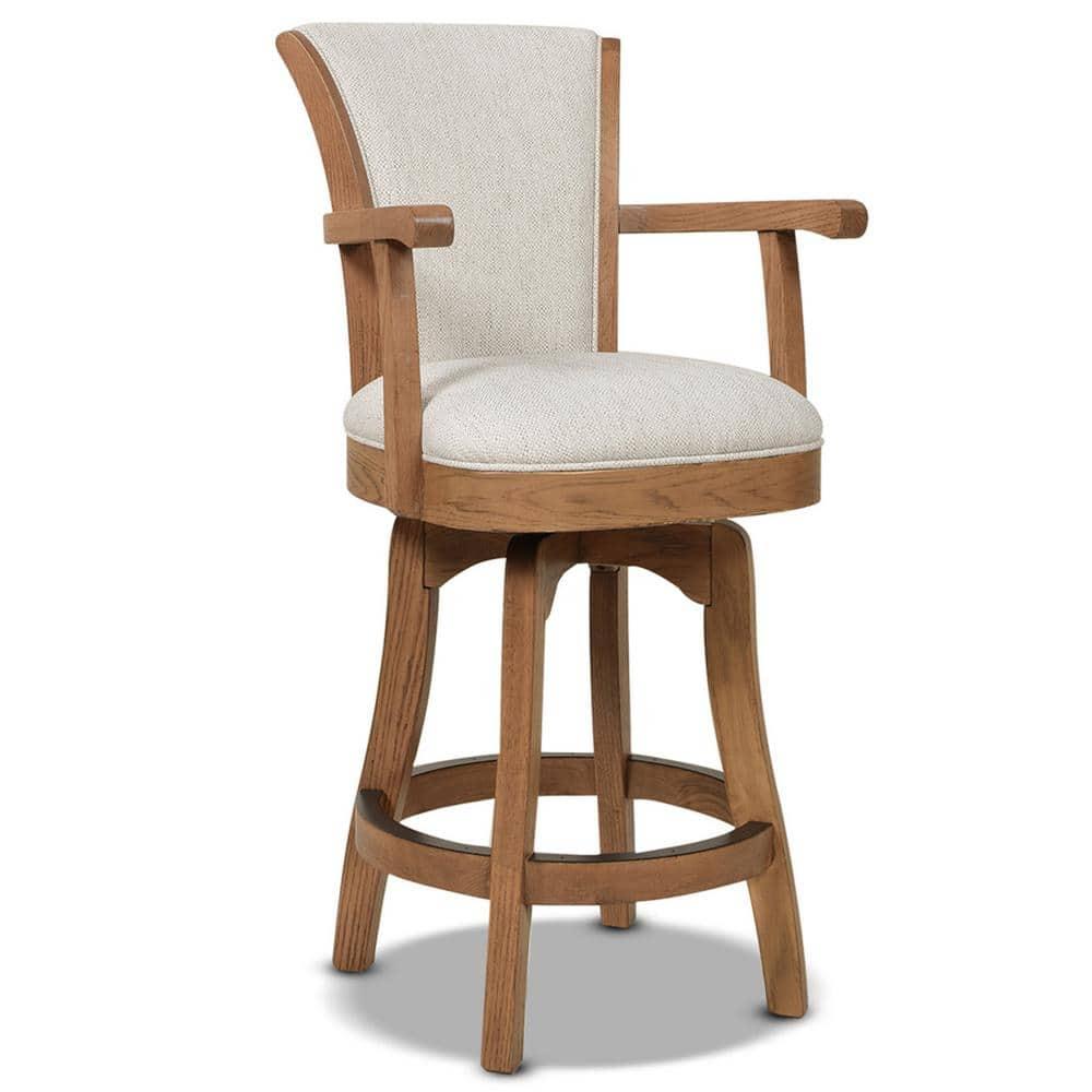 Williams 27 Swivel Counter Height Bar Stool White Pepper