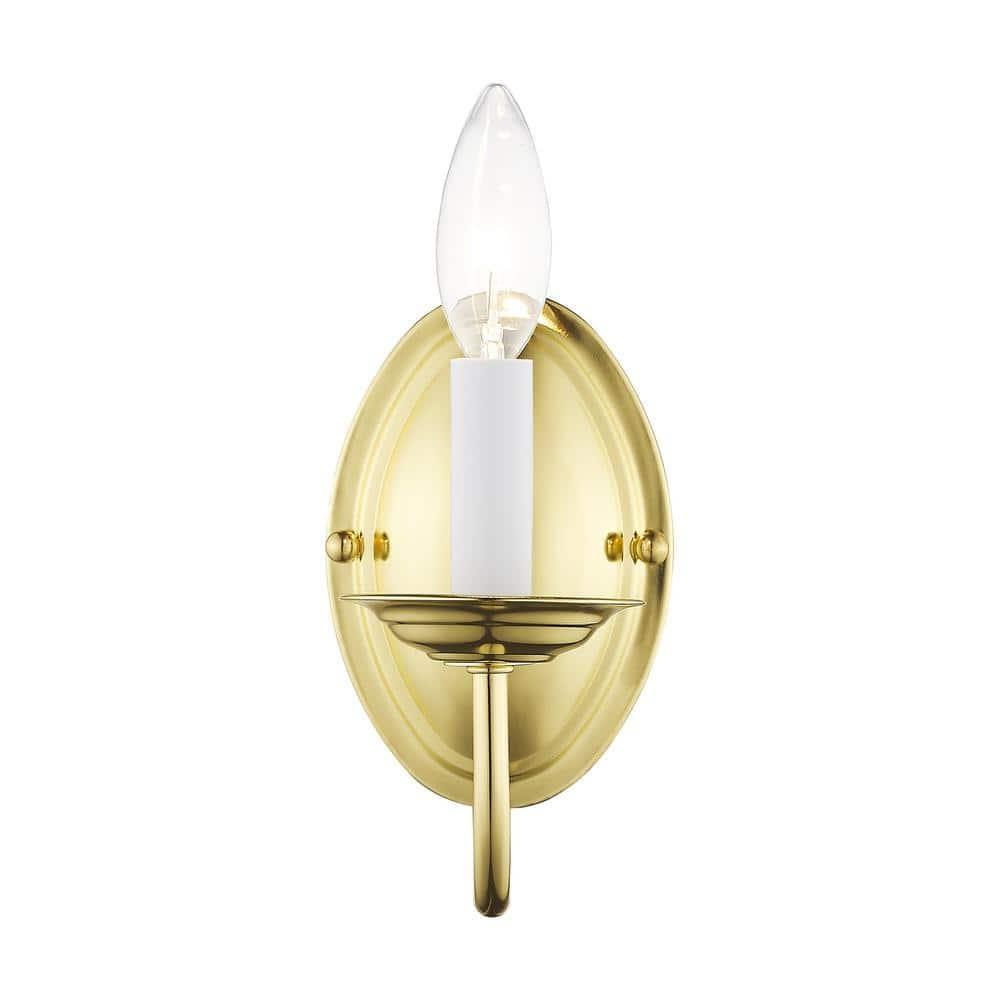 Home Basics Steel Candle Wall Light