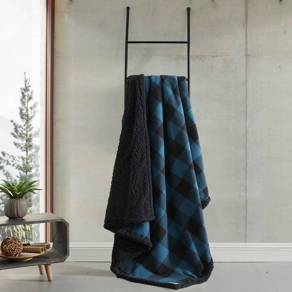 Eddie Bauer Eddie Bauer Cabin Plaid Flannel/Sherpa Throw Blanket
