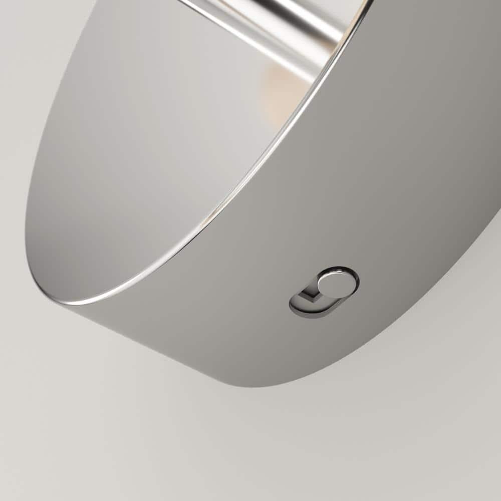 DNA 4.7 in. 1-Light Chrome Plated Selectable 3 CCT Integrated LED Sconce Vanity Light