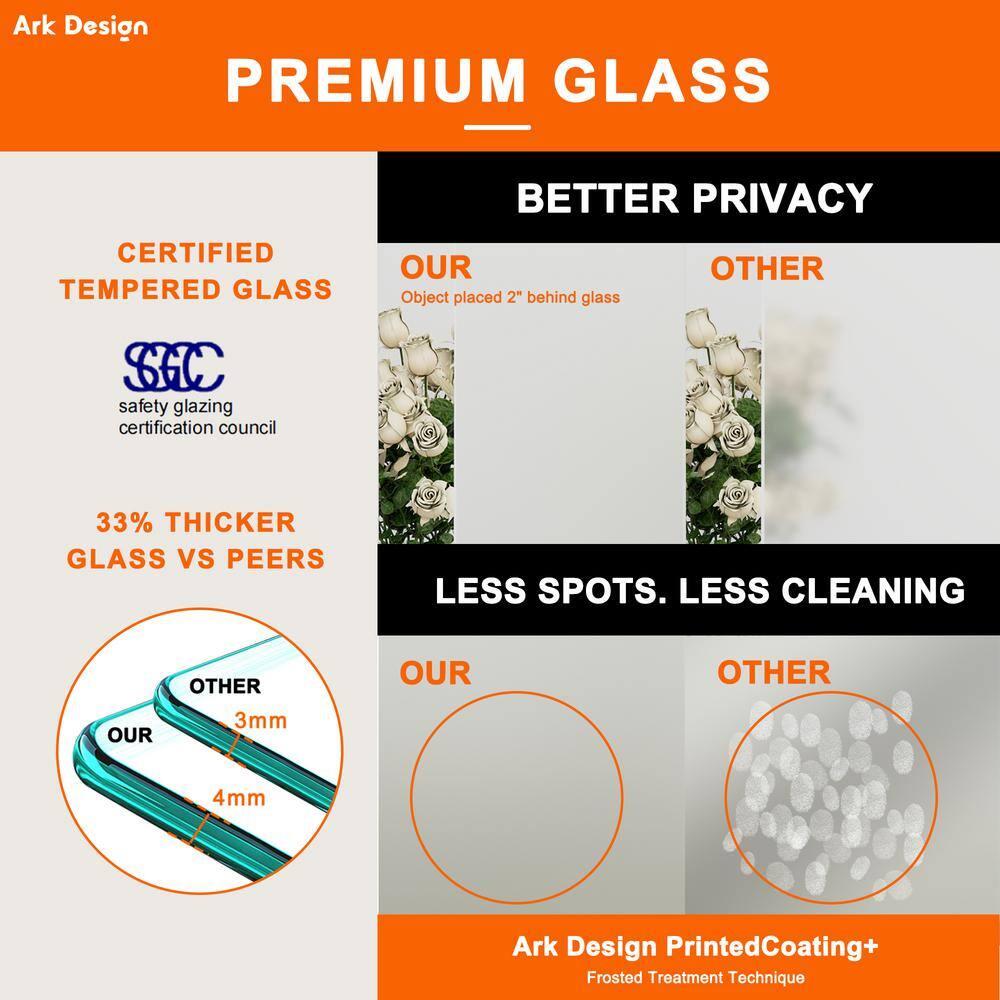 Home Worthy 3 Frosted  Lite Glass Bi-Fold Door With Installation Hardware Kit  And Handle