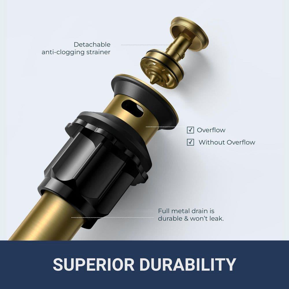 FORIOUS Vintage 3 Hole Bathroom Faucets Oil Rubbed Bronze, 2 Handle 8 Inch Widespread Antique Faucet for Bathroom Vanity RV Farmhosue Sink with Metal Pop Up Drain and Supply Lines
