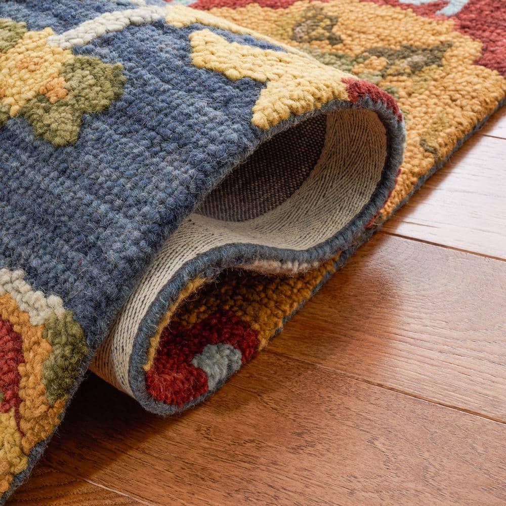 Blossom Navy/Multi Doormat 3 ft. x 5 ft. Bohemian Floral Area Rug