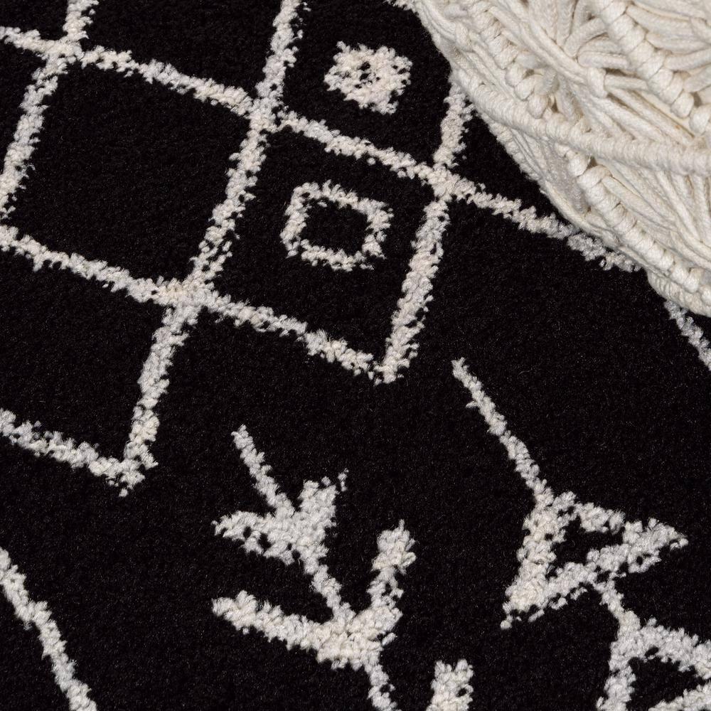 JONATHAN Y Ziri Moroccan Geometric Black/Cream 3 ft. x 5 ft. Area Rug