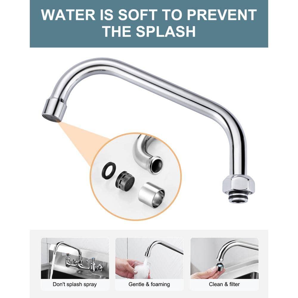 8" Faucet Swing Spout Replacement In Polished Chrome-G3/4 Internal Thread