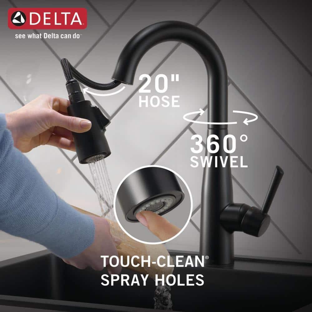 Essa Pull Down Sprayer Bar Faucet, Single Handle Prep Sink Faucet