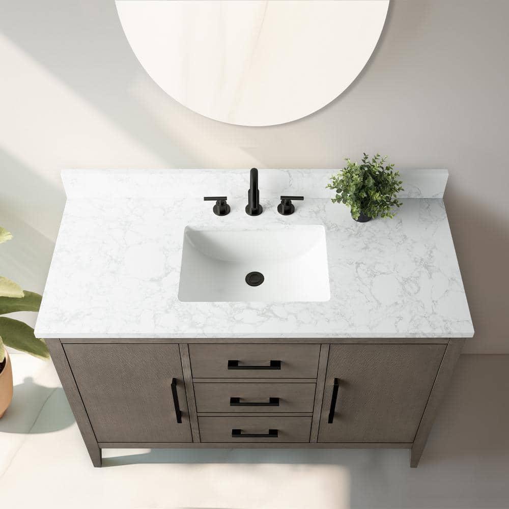 48'' Single Bathroom Vanity with Engineered Marble Top