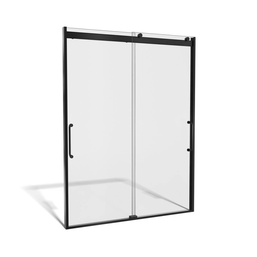 Arelo 56" - 60" W x 72" H Semi-Frameless Shower Door
