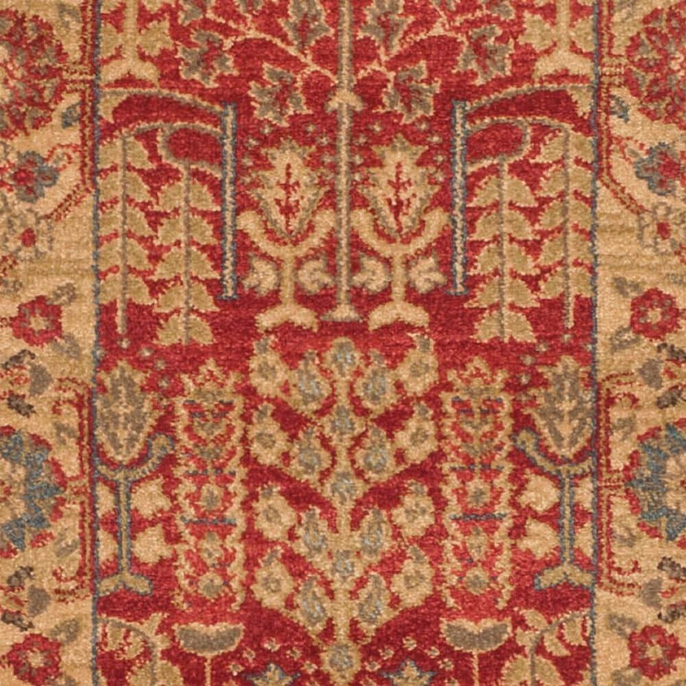 Mahal MAH697 Power Loomed Indoor Runner Rug - Red/Natural - 2'2"x10' - Safavieh.