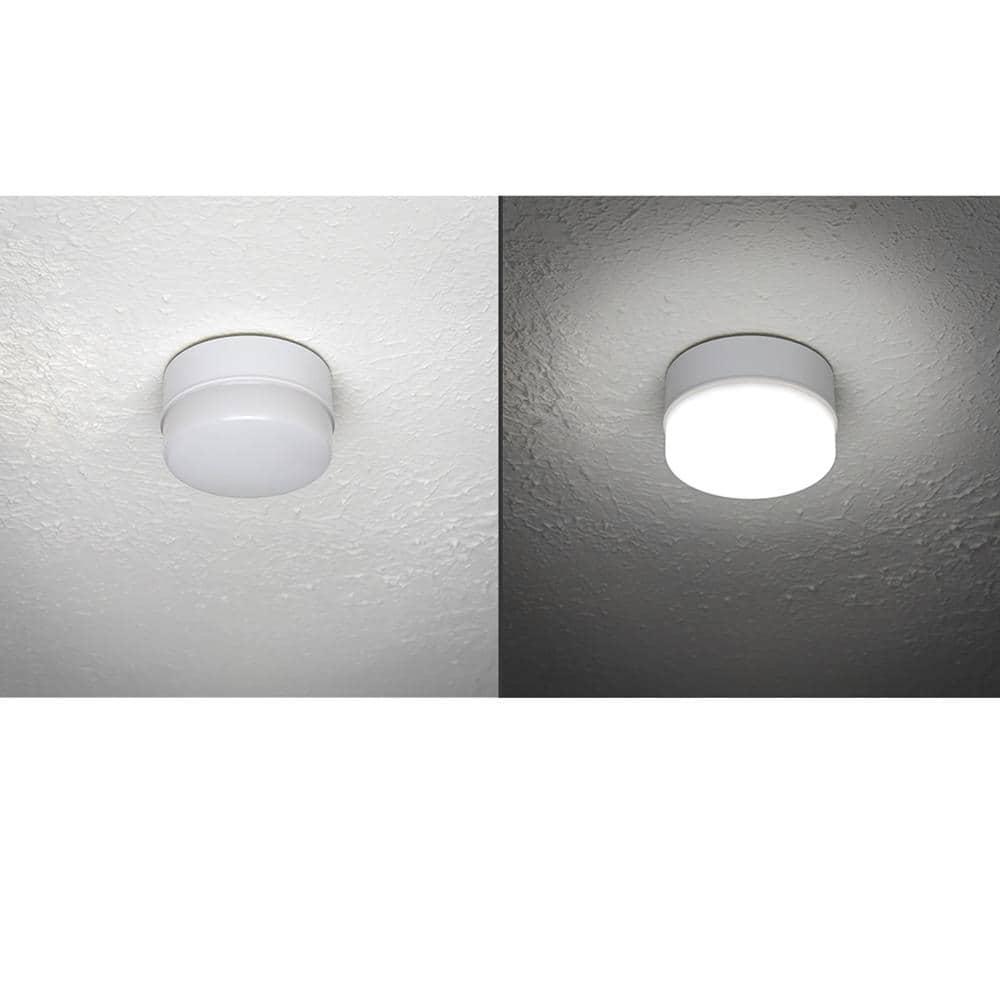 Commercial Electric 2 Pack 5" 50 Watt Equivalent White Integrated LED Flushmount
