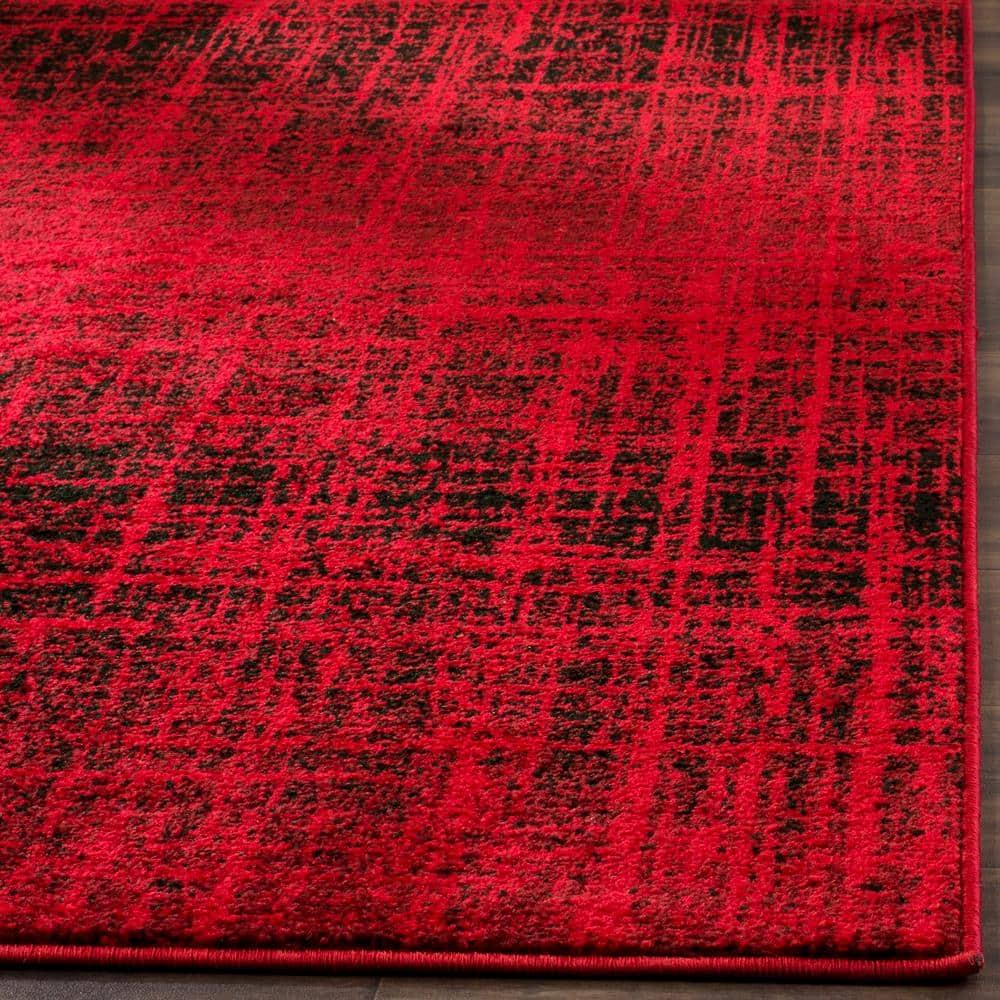 Adirondack ADR116 Machine Made Indoor Accent Rug - Red/Black - 3'x5' - Safavieh