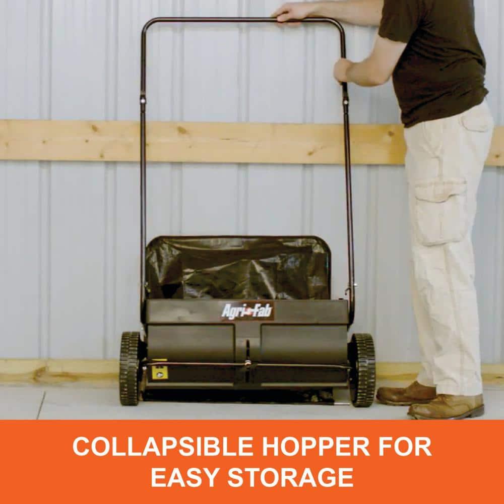 Agri-Fab 26" Black Carbon Steel Push Lawn Sweeper