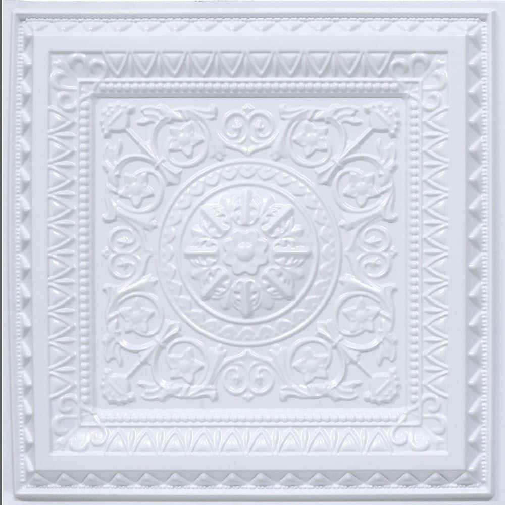 uDecor Economy La Scala Drop-In PVC Ceiling Tile (Set of 10)