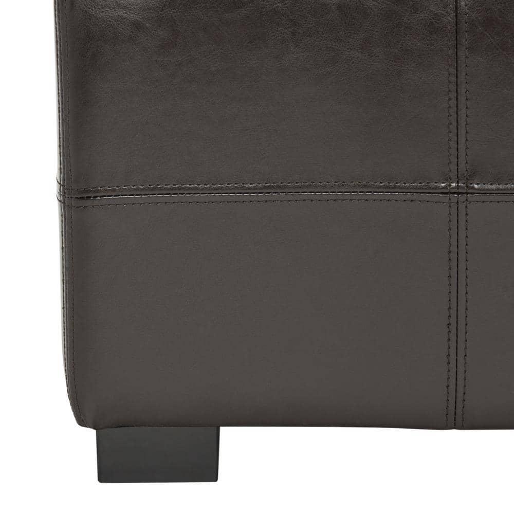 Maiden Large Tufted Storage Bench - Brown - Safavieh