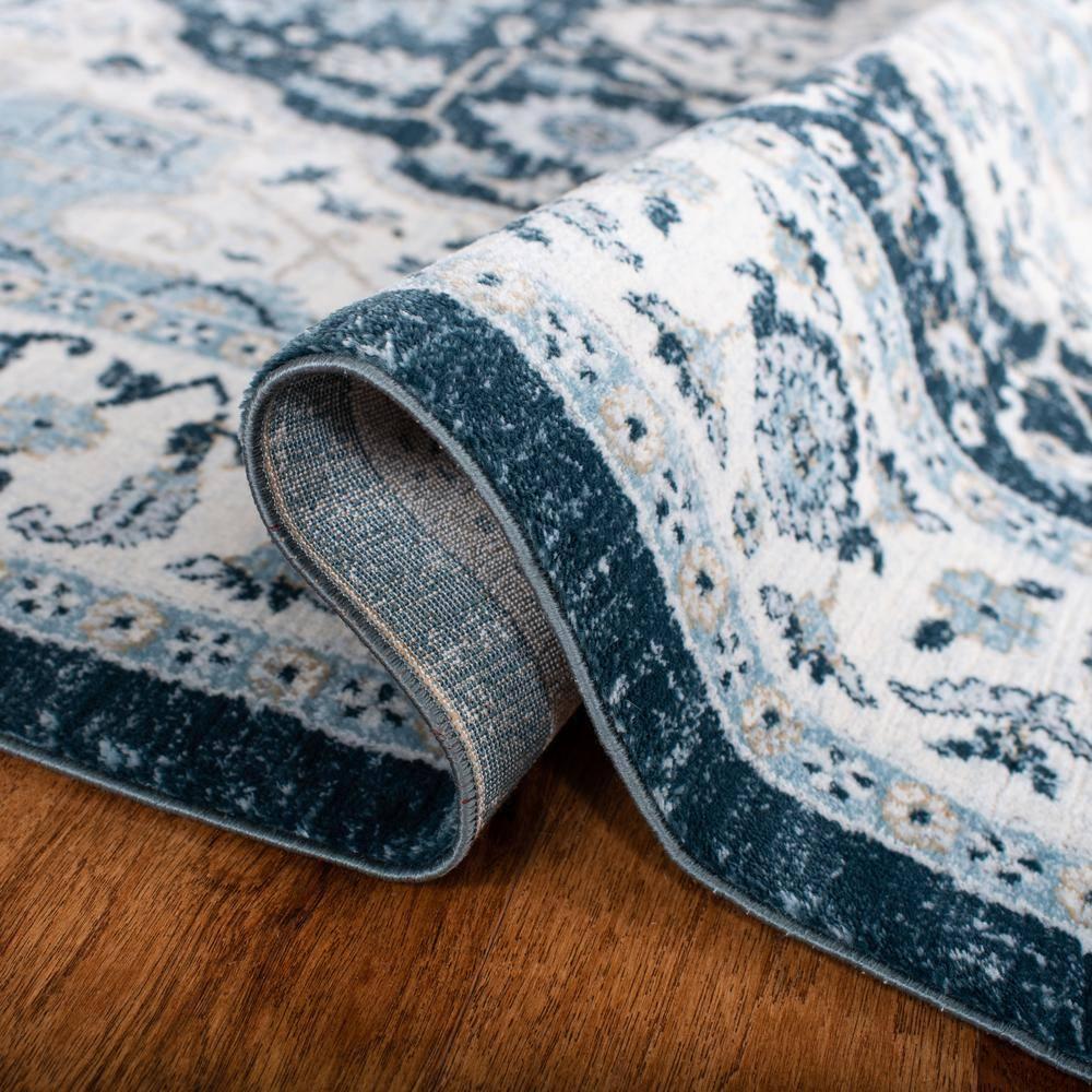 Isabella ISA936 Power Loomed Area Rug - Navy/Creme - 4'x6' - Safavieh