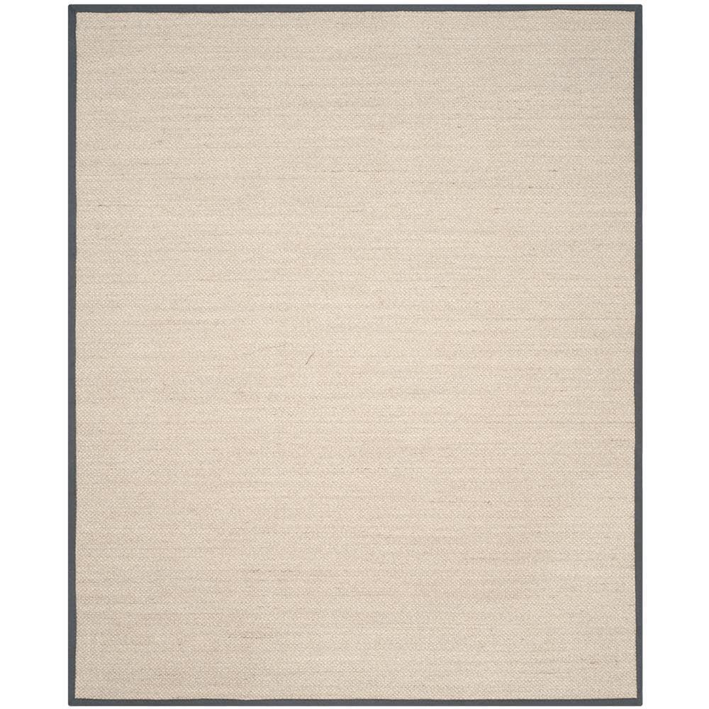 Natural Fiber NF143 Power Loomed Indoor Area Rug - Marble/Dark Grey - 9'x12' - Safavieh