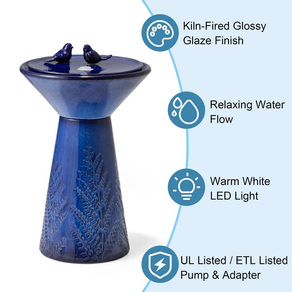 Kelly Clarkson Home Loulou Weather Resistant Bowl & Stand Fountain with Light