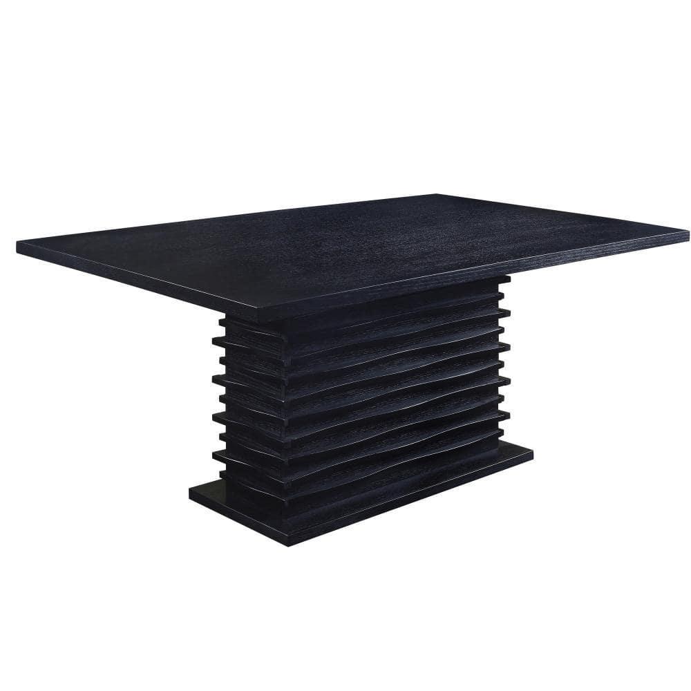 Benjara Elegantly Designed Wooden Dining Table, Black