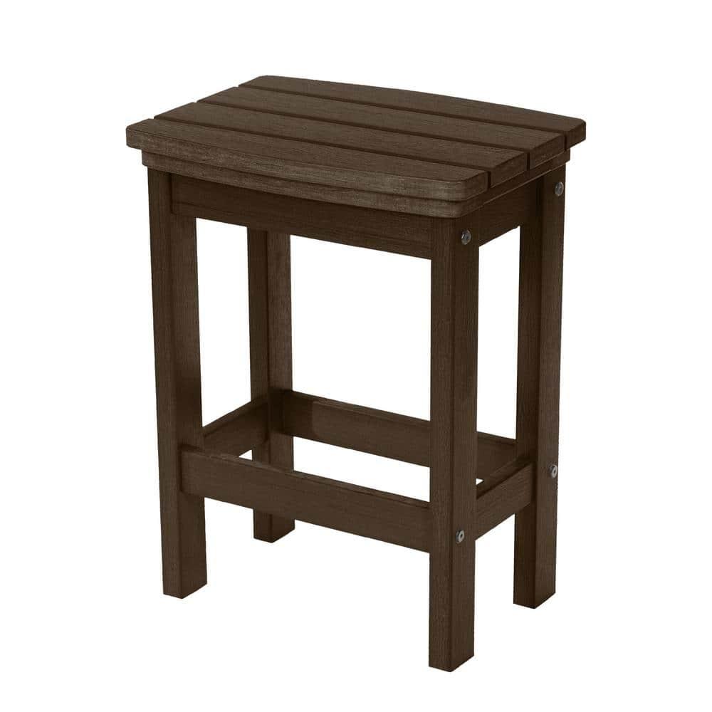 Weathered Acorn Compact Backless Counter Height Bar Stool
