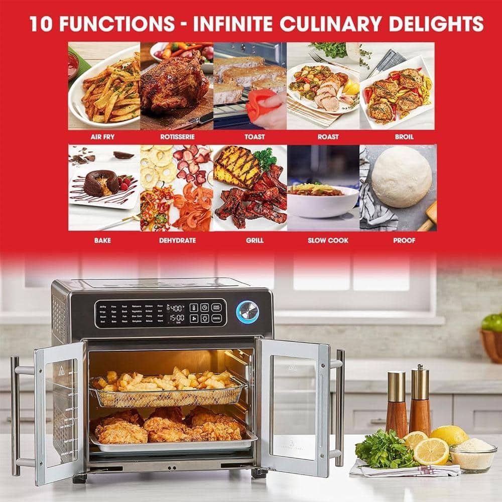 Emeril Lagasse Extra Large French Door Air Fryer Toaster Oven Combo, 25 Cooking Functions and Digital Controls, 7 Accessories Included, Stainless Steel Finish, 26QT Capacity & Reviews | Wayfair