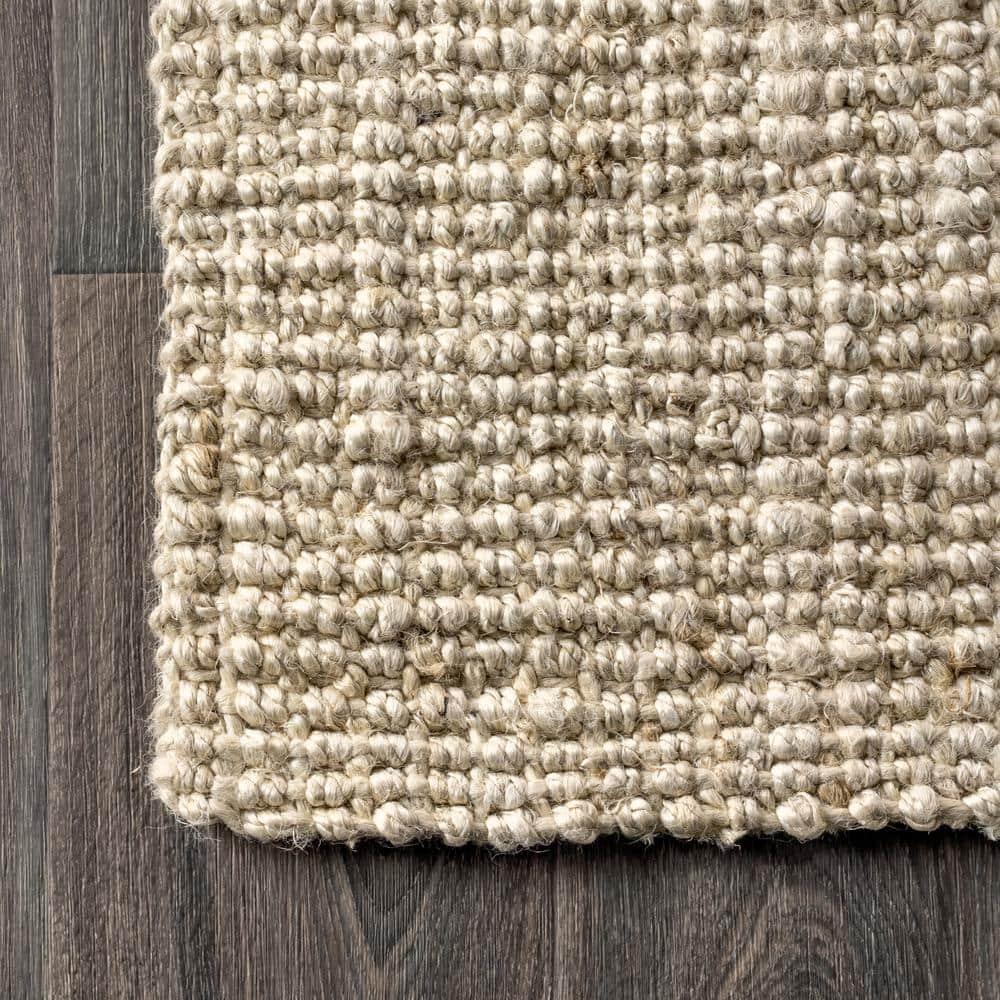 3'x5' Pata Hand Woven Chunky Jute Area Rug, Light Ivory - JONATHAN Y