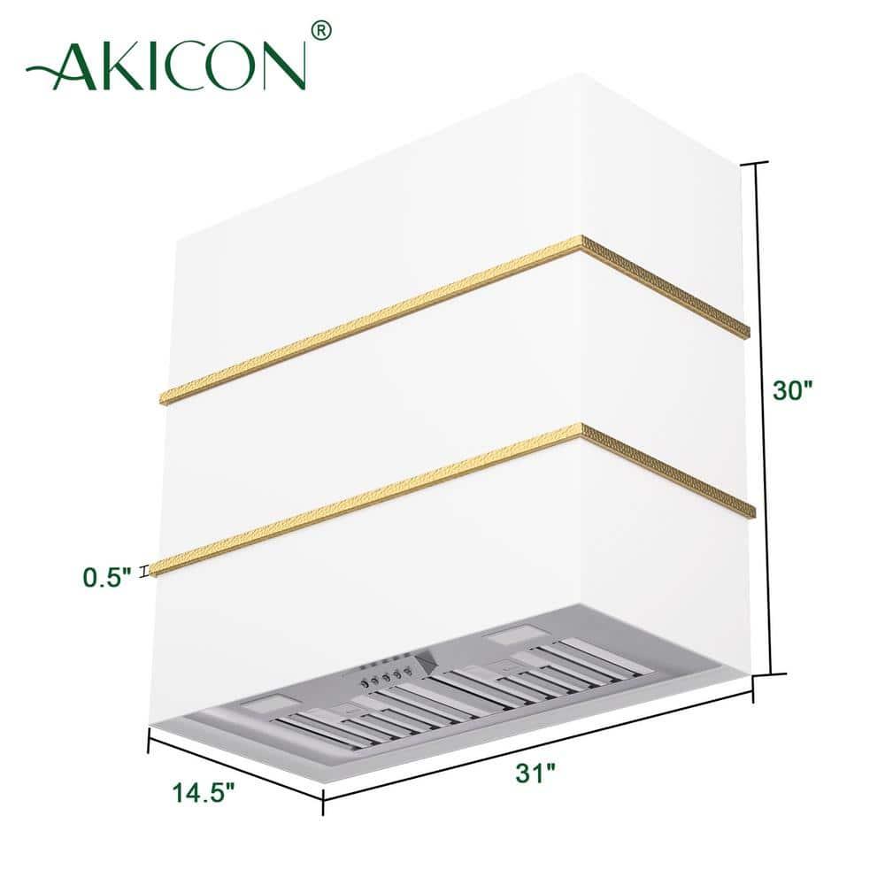 Akicon Akicon 30" Stainless Steel 600 CFM Ducted (Vented) Wall Mounted Required Range Hood AK-HS30HC-SWG