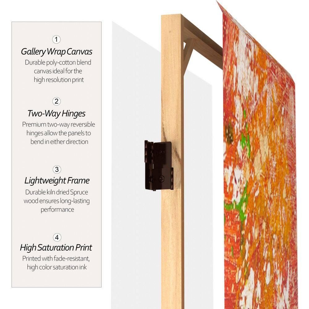 Red Lantern 6 ft. Tall Double Sided Twilight Reverie Canvas Room Divider, Transcendence