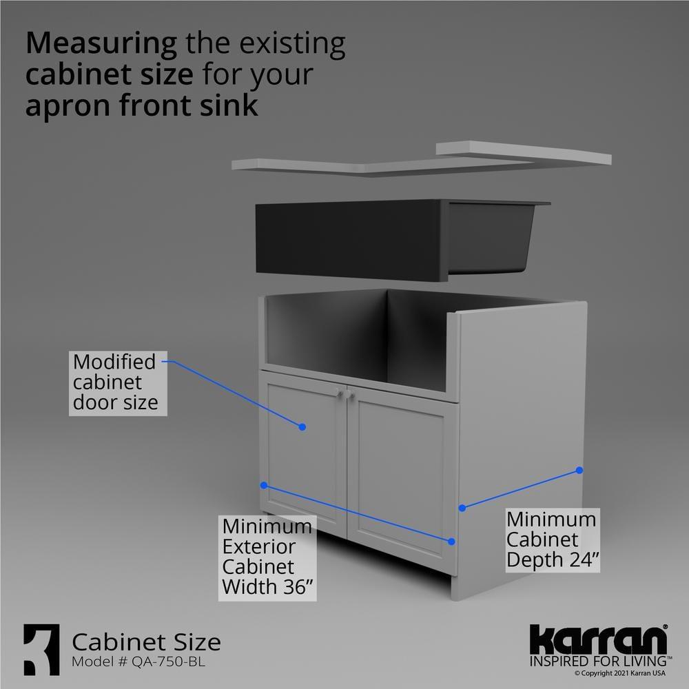 Karran Karran Quartz 34'' X 21-1/4'' 50/50 Double Bowl Farmhouse/Apron Front Kitchen Sink Kit QA-750-BR-PK1