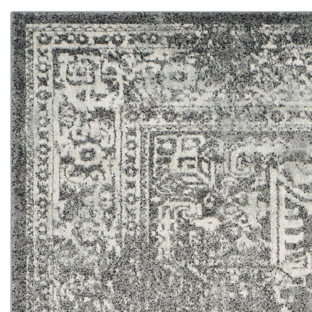 SAFAVIEH Evoke Trena Traditional Distressed Area Rug, Grey/Ivory, 9' x 12'