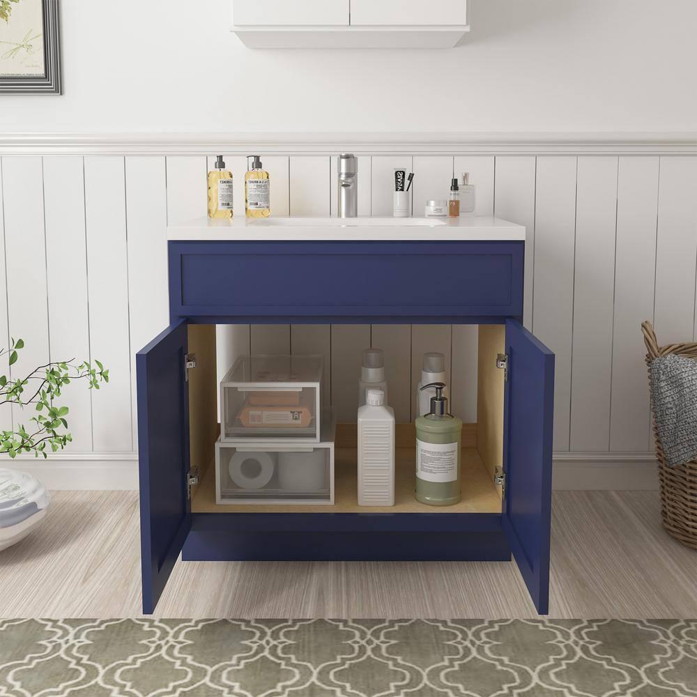 Vanity Art 39" W Birch Plywood Freestanding Single Base Storage Cabinet with Soft Close Door