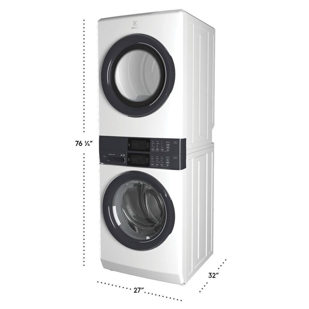 Electrolux Washer & Dryer Set with Stackable 4.4 Cubic Feet Front Load Washer and 8 Cubic Feet Dryer with Stacking Kit